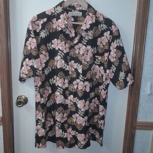 ISLAND REPUBLIC Men's Floral Hawaiian Shirt Size XL